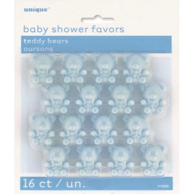 16 Pack Blue Teddy Bear Favors