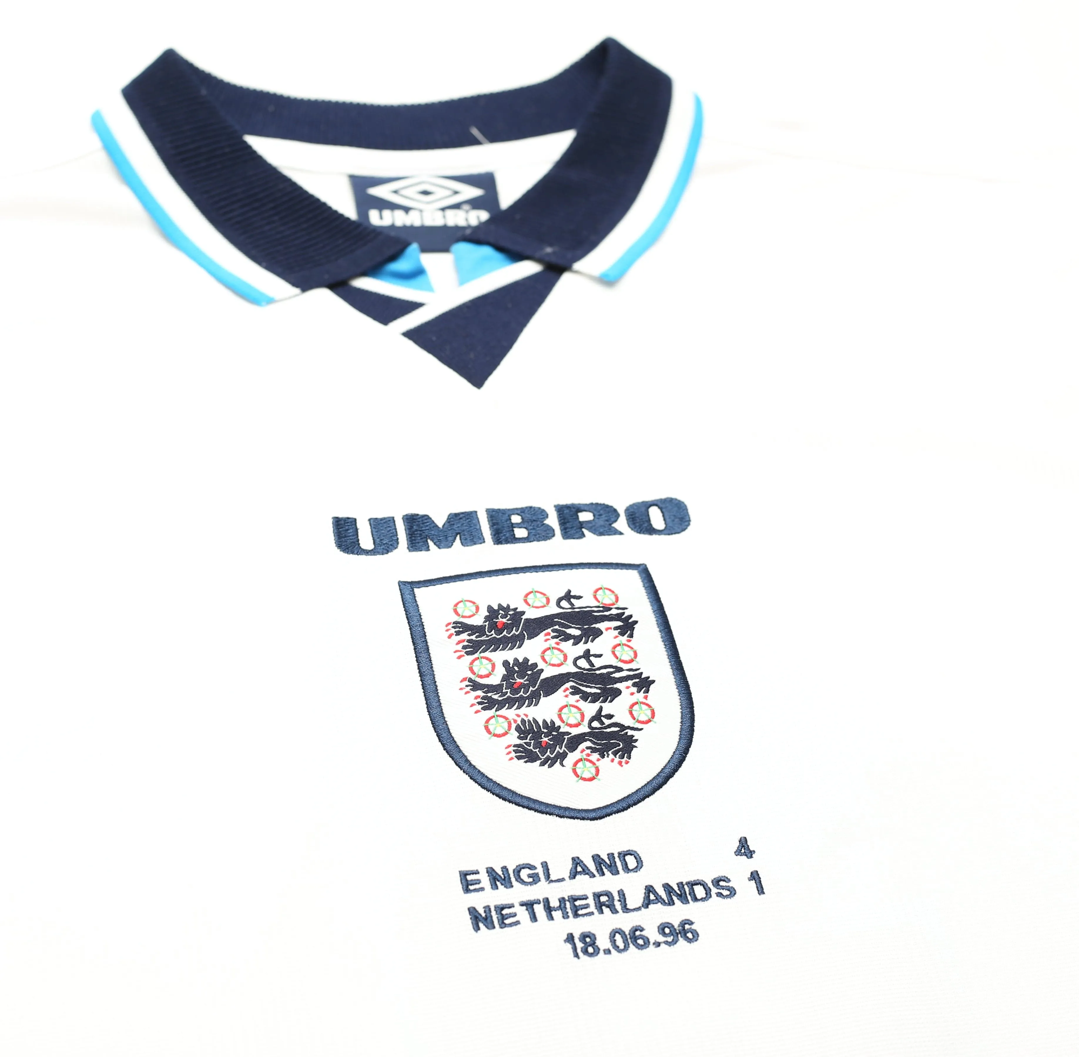 1995/97 SHEARER #9 England Retro Umbro Football Shirt (L/XL) Euro 96 Netherlands