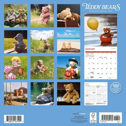 2025 Teddy Bears Wall Calendar