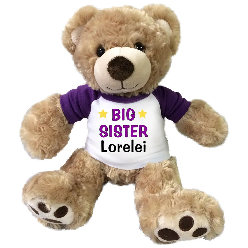 Big Sister Teddy Bear - Personalized 13" Honey Vera Bear