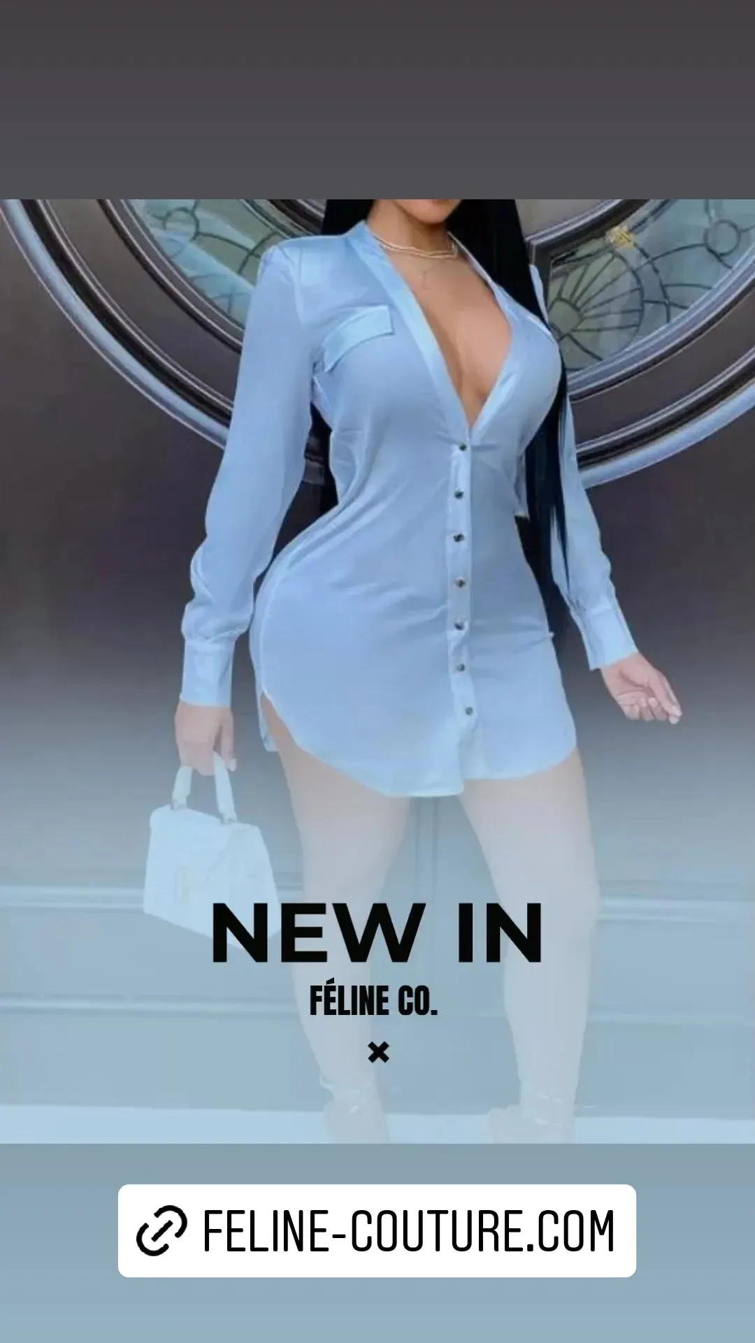 Fool in Love Sexy V-Neck Shirt Dress