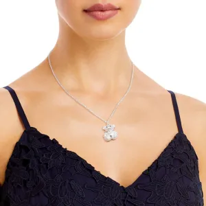 Get Cute with a Silver Teddy Bear Necklace - Perfect Shine & Style for Women