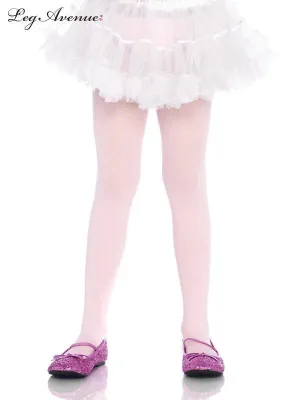 Girls Opaque Pink Tights - 1 - 3