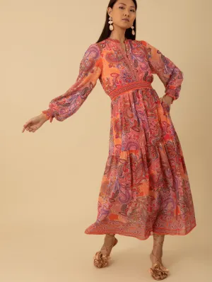 Hale Bob Women's SHELBY Patterned Maxi Dress In Pink 4YDD630L Col PNK