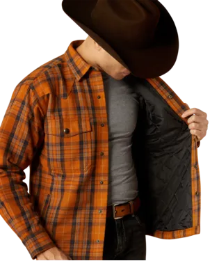 Harvey Retro Shirt Jacket in Roasted Pecan