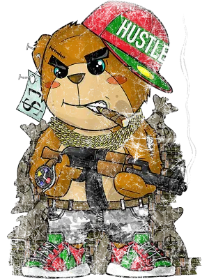 Hustle Teddy Bear DTF Transfers