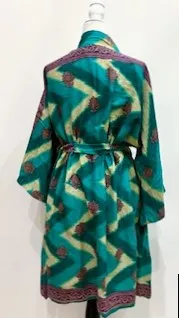 Kantha Trench Kimono Coat Will Exceed Your Expectations (Green Yellow)