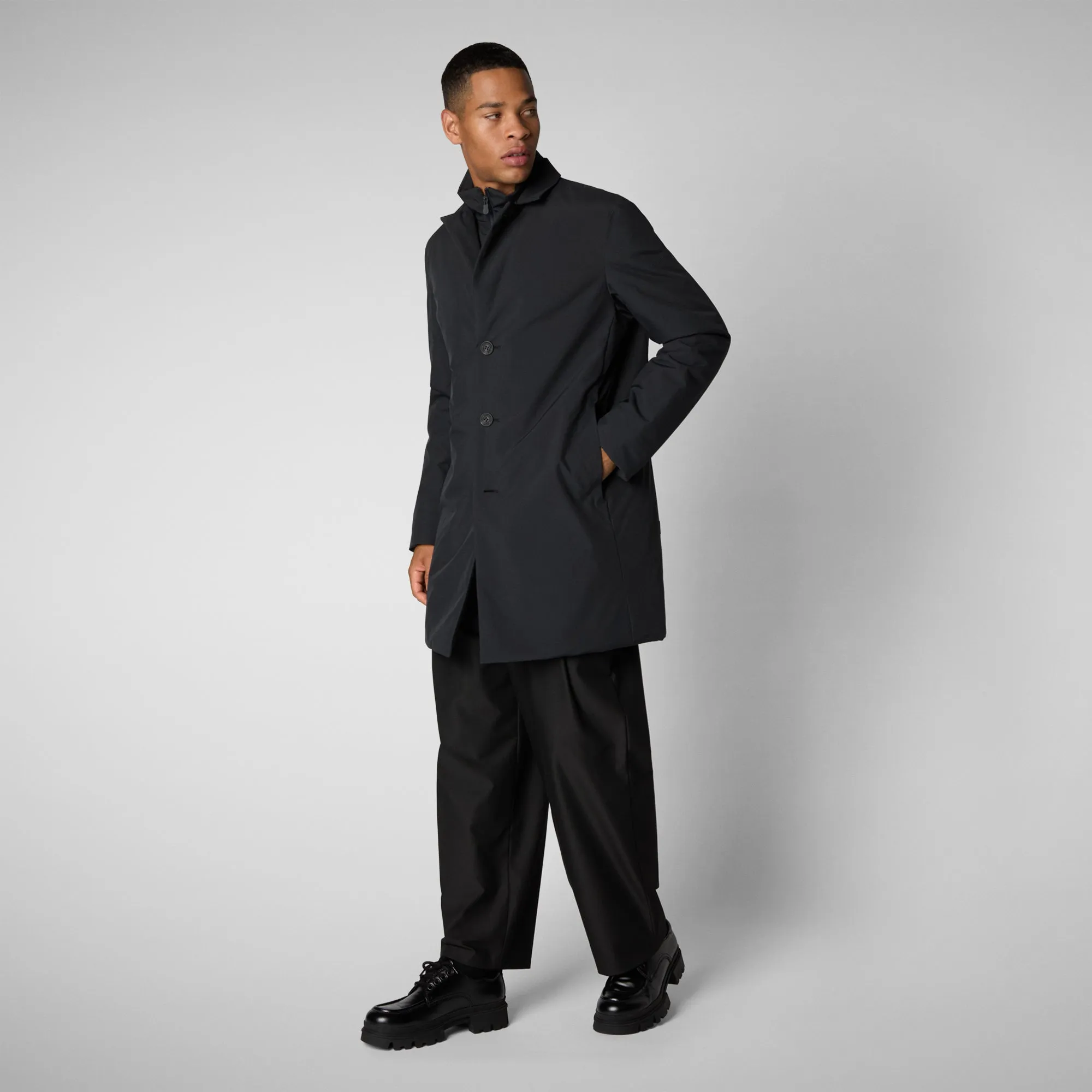 Man's coat Byron in blue black