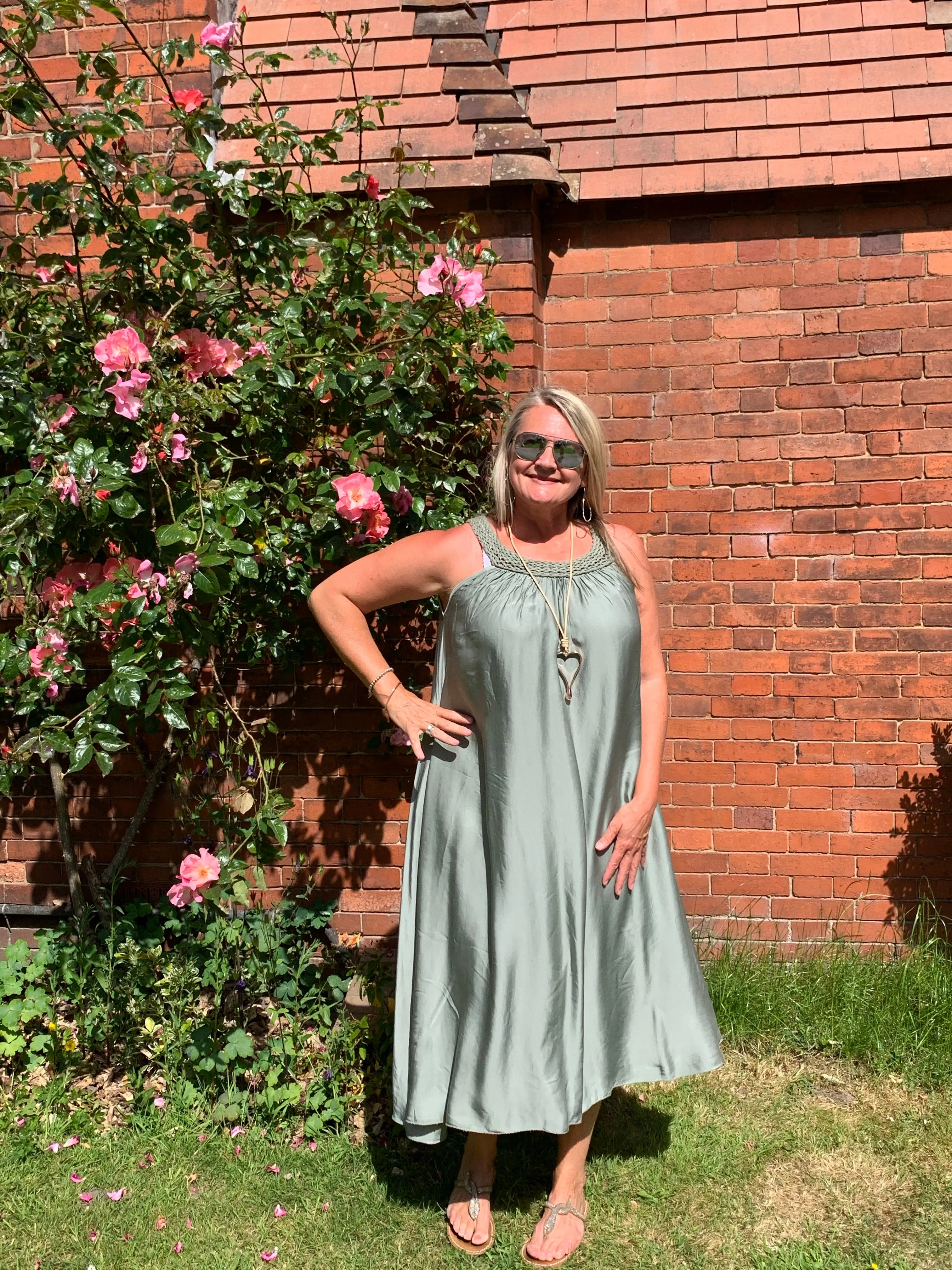Milan Satin Summer Maxi Dress