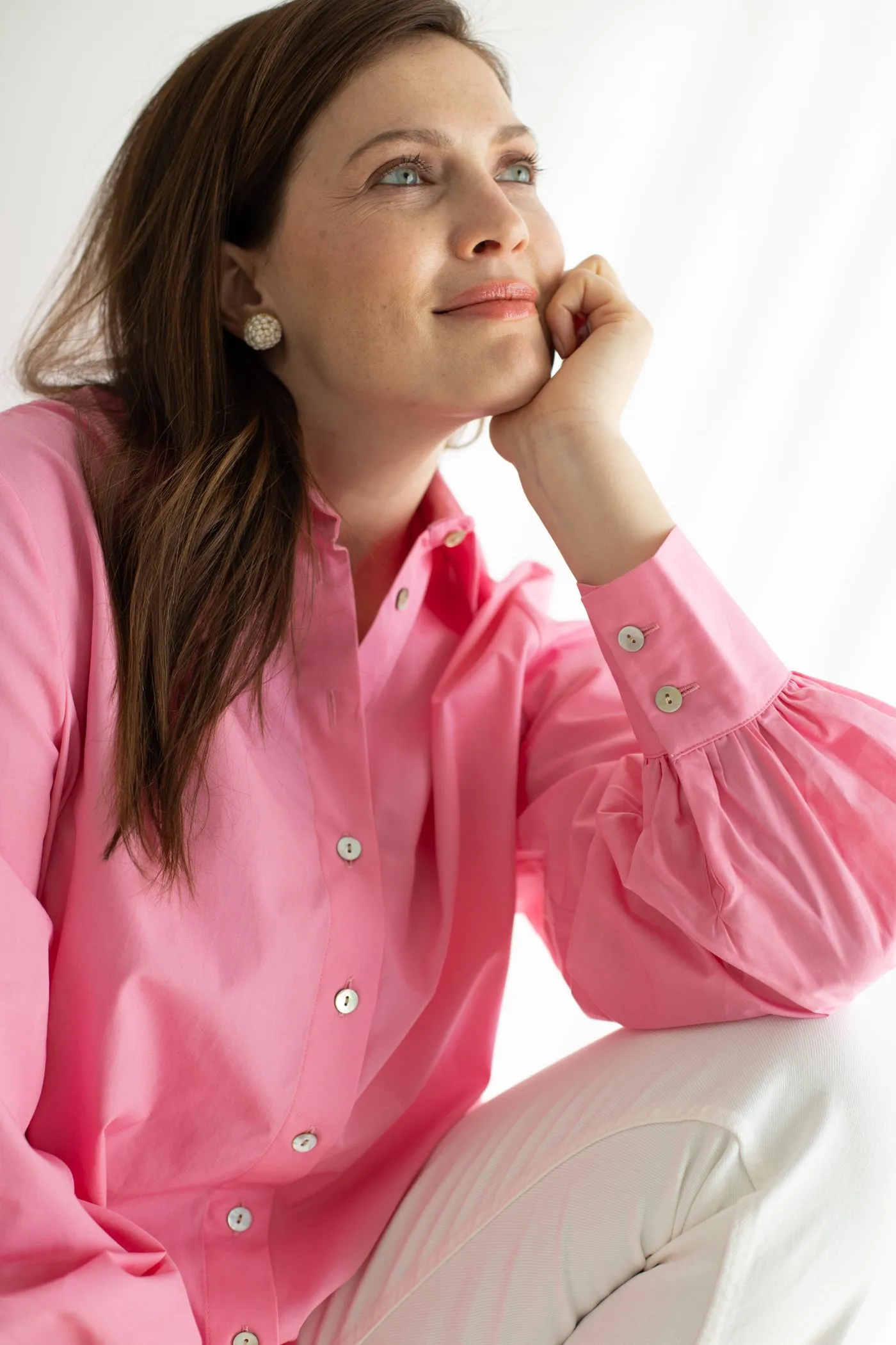 Noel Button-up Shirt Pink