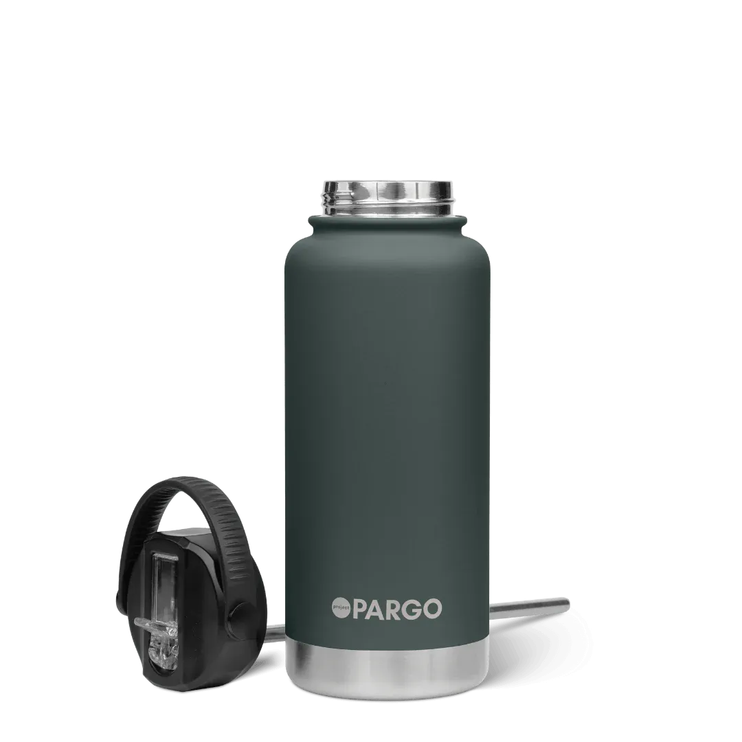 Pargo 950ml Insulated Sports Bottle with Sipper Lid - Charcoal