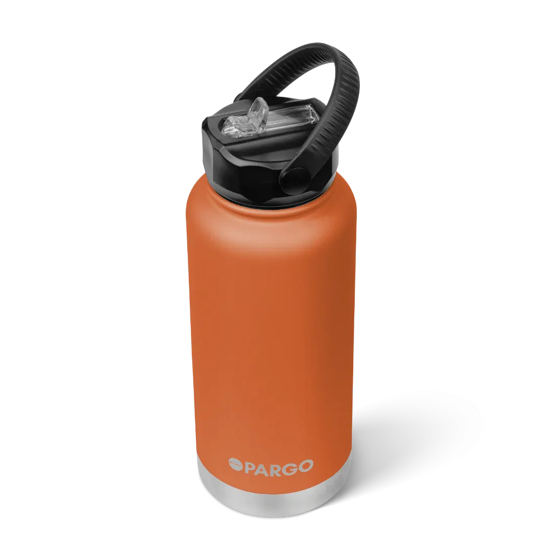Pargo 950ml Insulated Sports Bottle with Sipper Lid - Outback Red