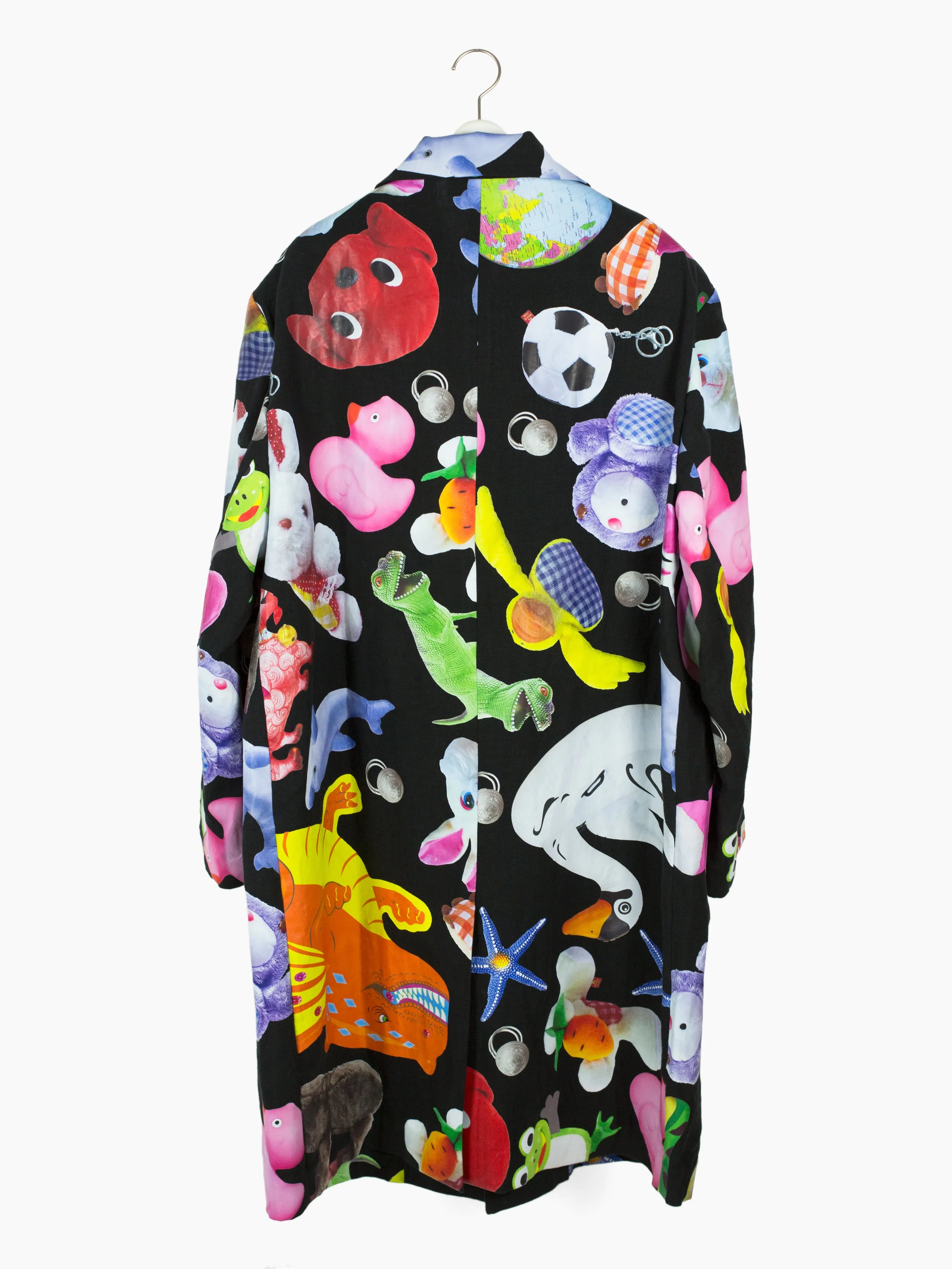 Penultimate SS22 Allover Vinyl Print Linen Coat