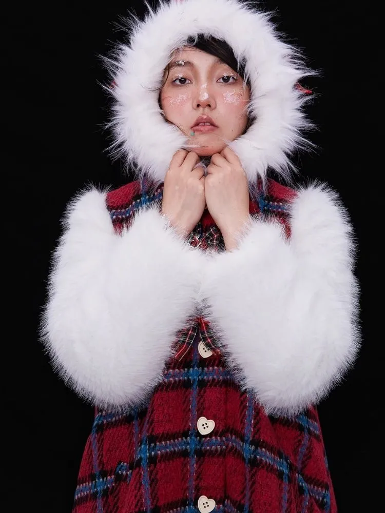 Red plaid christmas retro coat【s0000004035】