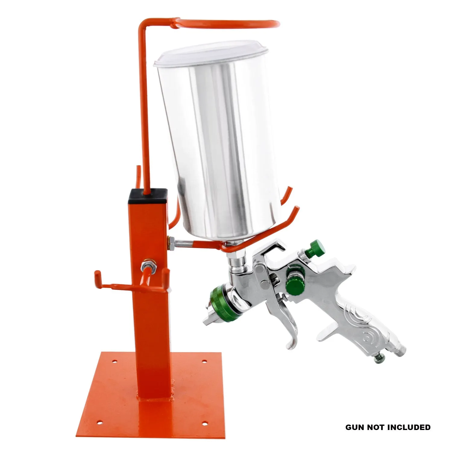 TCP Global Gravity Feed Paint Triple Spray Gun Holder Stand with Strainer Holder, Holds 3 HVLP Guns, Bench Mount