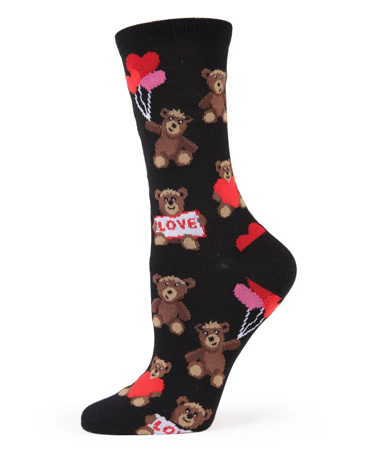 Teddy Bear Love Bamboo Blend Crew Socks