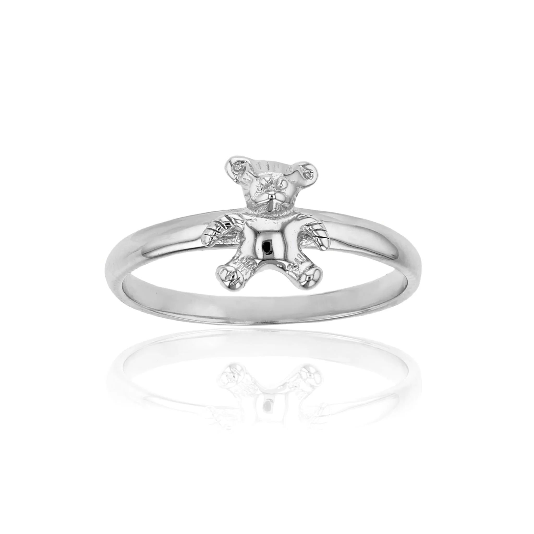 Teddy Bear Ring (Silver)