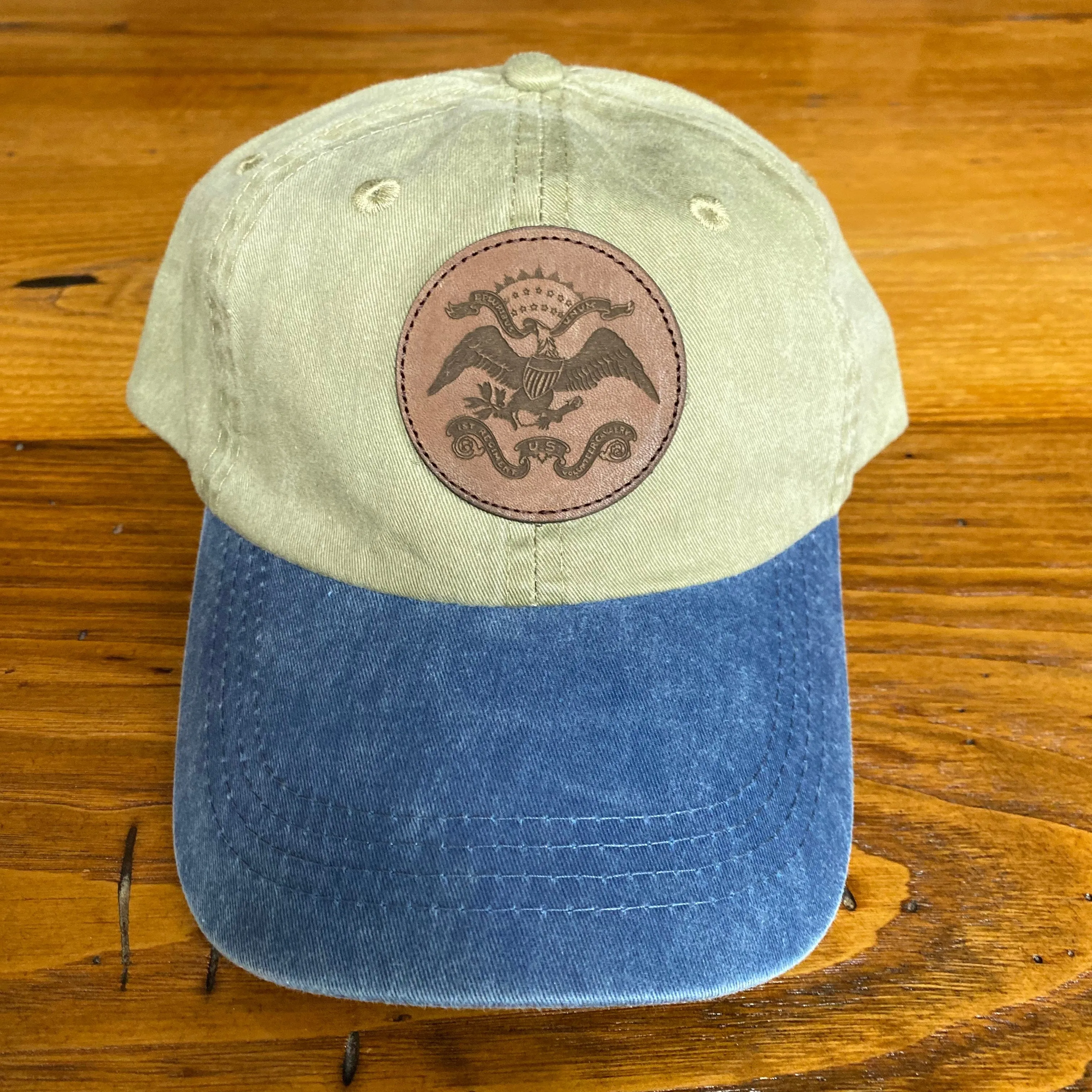 Teddy Roosevelt "Rough Riders" Leather patch cap