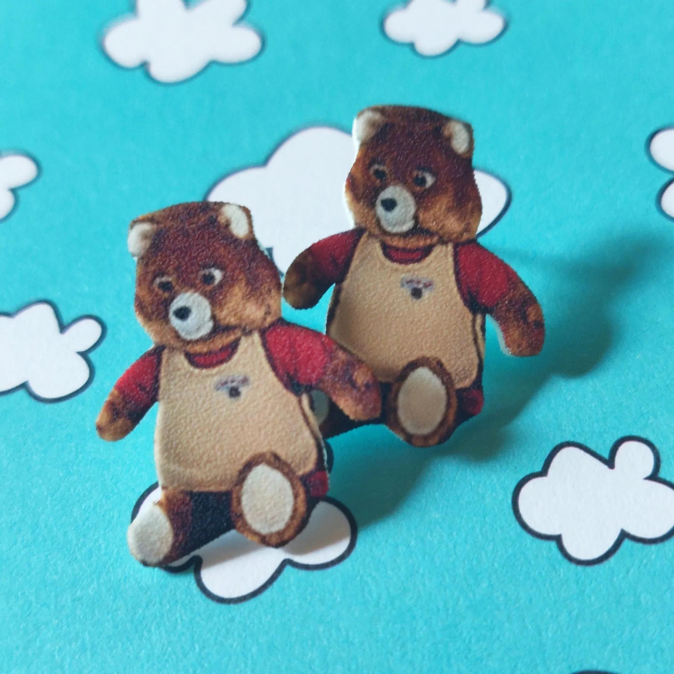Teddy Ruxpin STUD EARRINGS