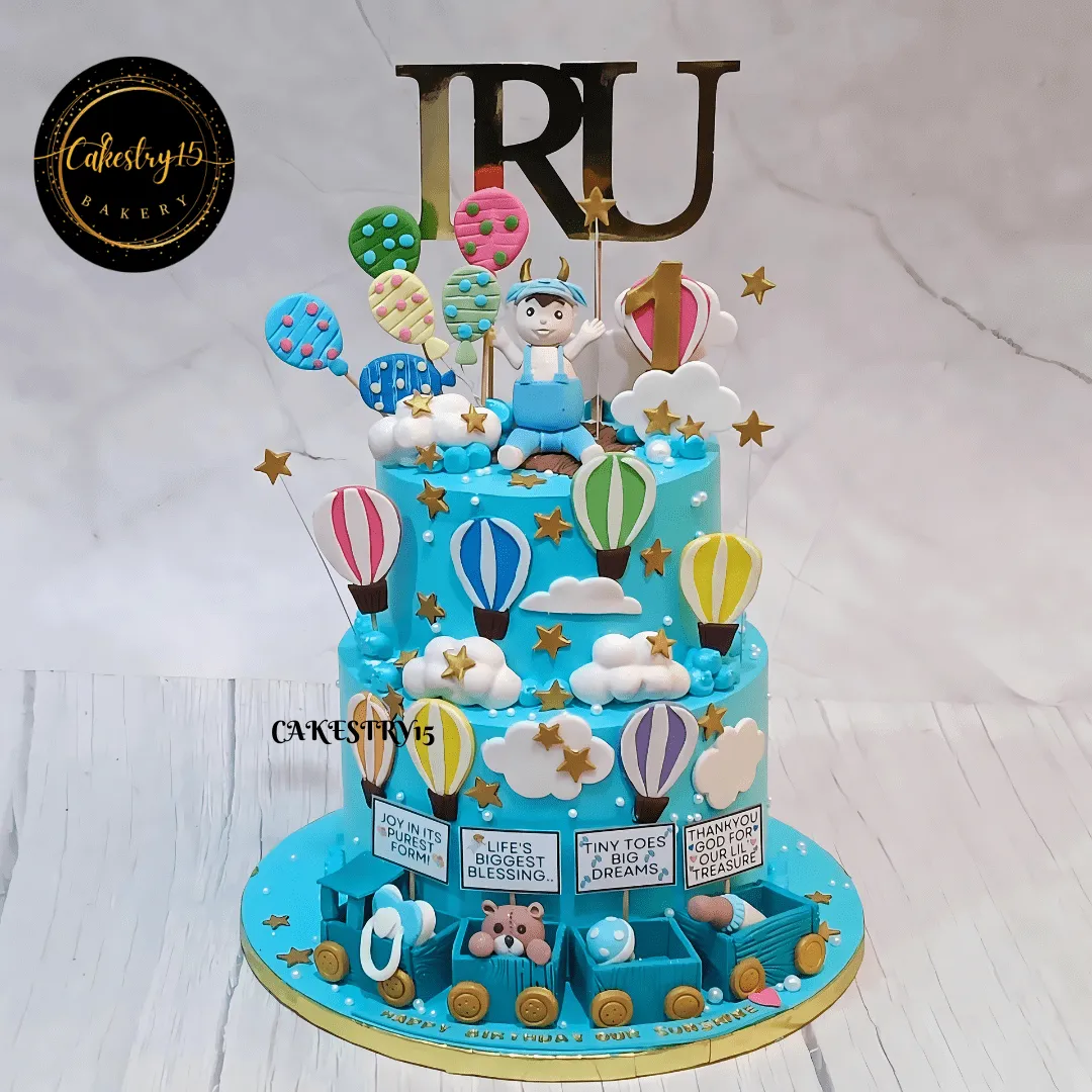 Teddy’s Sky-High Adventure 3kg Cake