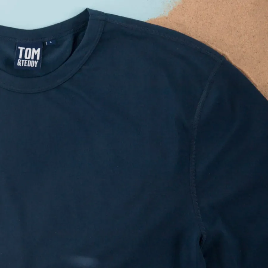 Tom & Teddy Mens Rash Tops Short Sleeves SDBSS - Deep Blue