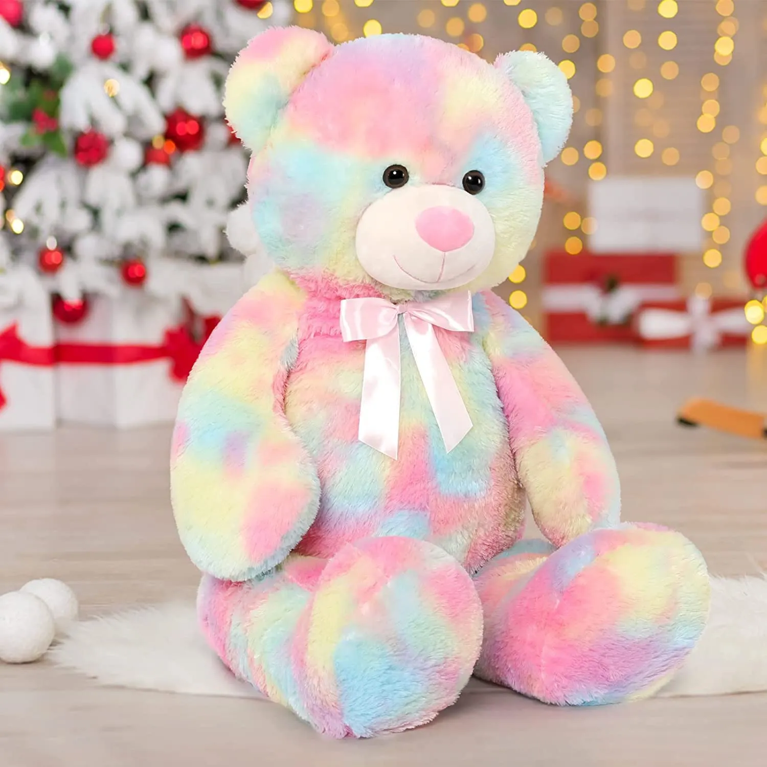 Vaishno Teddy Bear Soft Toy for Girls Kids Birthday Gift Baby Shower Wife Girlfriend Husband Babies Childrens 3 Feet Multi Rainbow Valentine Day